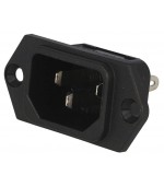Conector alimentación IEC 250V 10A macho chasis