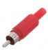 Conector RCA macho cuerpo plástico rojo