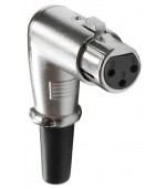 Conector XLR hembra aéreo acodado