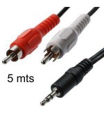 CONEXIÓN JACK ESTÉREO 3 5MM MACHO 2 RCA MACHO 5M