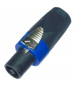 Conector altavoces speakon 4 polos azul