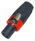 Conector altavoces speakon 4 polos rojo