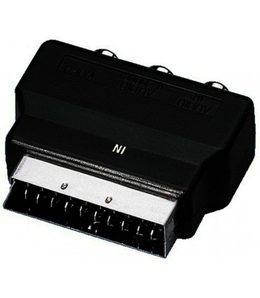 Conector adapatador euro scart RCA video audio IN
