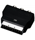 Conector adapatador euro scart RCA video audio OUT