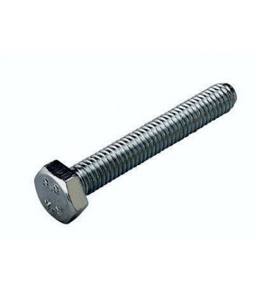 Tornillo M4 4X20mm zincado blanco cabeza hexagonal