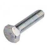 Tornillo M5 5X20mm zincado blanco cabeza hexagonal
