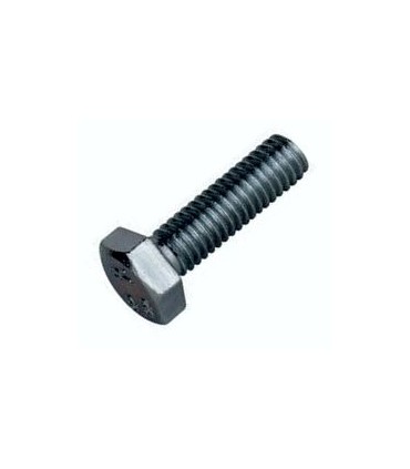 Tornillo M6 6X20mm zincado blanco cabeza hexagonal