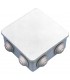 Caja de empalmes 100x100mm IP65 con 7 tetones 35mm