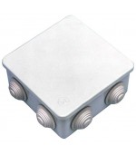 Caja de empalmes 100x100mm IP65 con 7 tetones 35mm