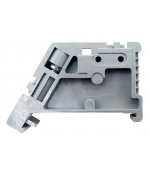 Tope lateral bornas carril DIN color gris EW35