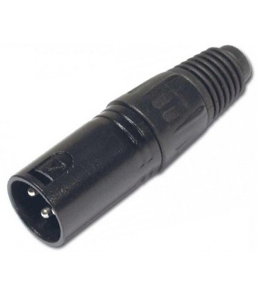 Conector XLR MACHO 3P negro aereo  USADO 