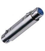 Conector adaptador XLR hembra a XLR hembra niquel