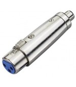 Conector adapatador XLR hembra 3P a RCA hembra