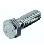 Tornillo M8 8X50mm zincado blanco cabeza hexagonal