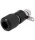 Conector banana hembra chasis negro