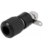 Conector banana hembra chasis negro