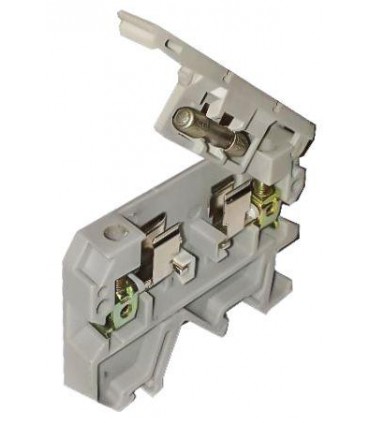 Borna gris porta fusibles de 5x20mm gris