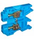 Borna azul de 2 5mm para carril DIN