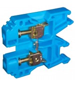 Borna azul de 2 5mm para carril DIN