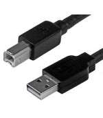Conexión adaptadora de USB-A a USB-B negro 1 2m