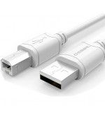 Conexión adaptadora de USB-A a USB-B blanco 1 5m