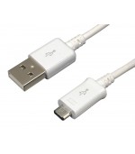 Conexión adaptadora USB-A a micro-USB 1m blanco