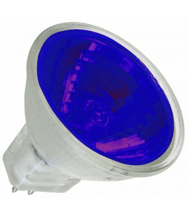 Lámpara halógena MR11 12V 20W azul