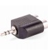 Conector adaptador 2 RCA hembra a jack 3 5 stereo