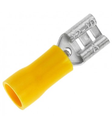 Terminal Faston Hembra 6 3 mm amarillo
