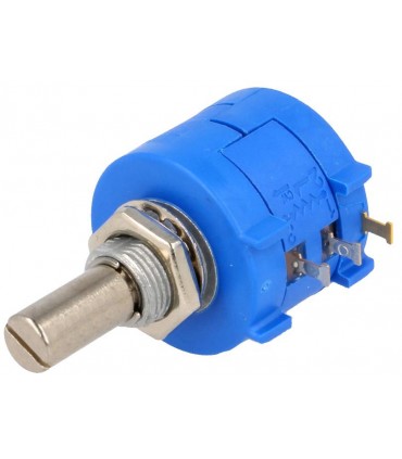 Potenciómetro axial multivuelta 10kO 2W ±5  6 35mm
