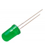 Diodo LED 5mm verde 19÷60mcd convexo 2 1÷2 6V