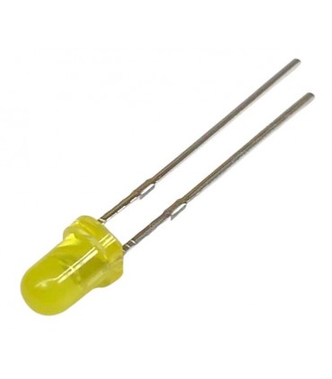 LED 3mm amarillo 100mcd 30  convexo 2 4VDC