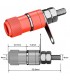 Conector banana hembra chasis roja