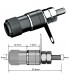 Conector banana 4mm hembra chasis negro