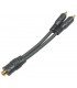 Conexión adaptadora de audio 1RCA hembra a 2 macho