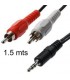 Conexión adaptadora mini jack 3 5 a RCA macho 1 5m