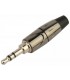 Conector minijack 3 5mm stereo cromo