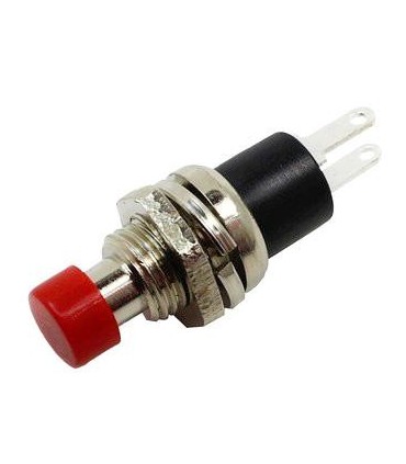 Pulsador 7mm NO 3A 125V rojo 20mO 50000ciclos Ø9 2