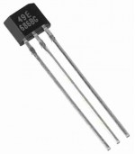 Sensor Hall Campo ±1000Gs 3÷6 5VCC 6mA -40÷100 C