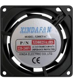 Ventilador 220-240VCA 80x80x25mm 29dB 18w 39m3/h