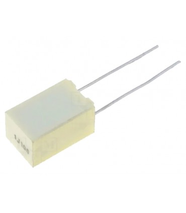 Condensador poliéster 1uF 63VCA 100VCC raster 5mm