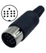 Conector audio DIN 13 PIN macho aereo para soldar