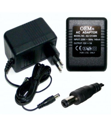 Alimentador 230V AC / 12V AC 1A JACK 5 5X2 1
