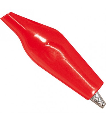 PINZA COCODRILO PEQUEÑA CON FUNDA ROJA L 44MM
