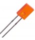 Diodo LED THT Naranja rectangular 5x7x2 5mm