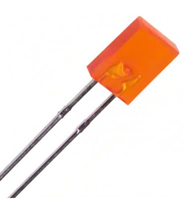 Diodo LED THT Naranja rectangular 5x7x2 5mm