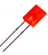 Diodo LED THT Rojo difuso rectangular 5x7x2mm