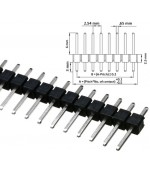 Tira de 40 pines de conexión paso 2 54mm alto 3X6m