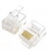 Conector RJ11 6P6C 6 contactos dorados de crimpar