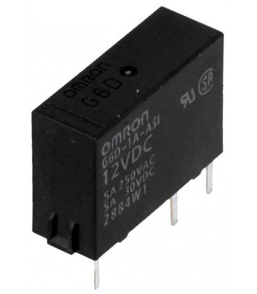 Relé electromagnético SPST-NO bobina 12VDC 5A/250V